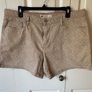 Levi's Beige Patterned Jean Shorts
